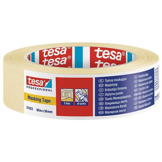 Tape tesa® PRO, masking, 30 mm, L-50 m Tape tesa® PRO, masking, 30 mm, L-50 m