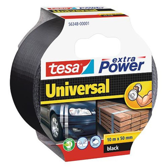 Лента tesa® Extra Power Universal, текстильная, серебристая, 50 мм, L-10 м Лента tesa® Extra Power Universal, текстильная, серебристая, 50 мм, L-10 м
