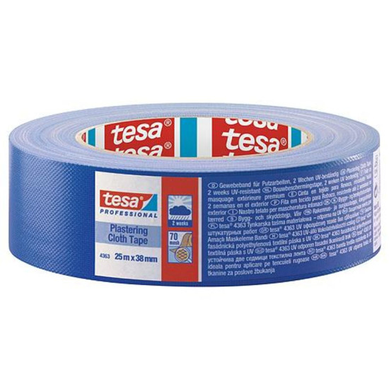 Teip tesa® PRO Krohvimine, tekstiil, sinine, UV, 38 mm, L-25 m