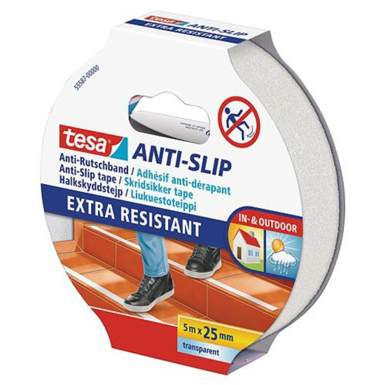 Tape tesa® Anti-slip, transparent, 25 mm, L-5 m Tape tesa® Anti-slip, transparent, 25 mm, L-5 m
