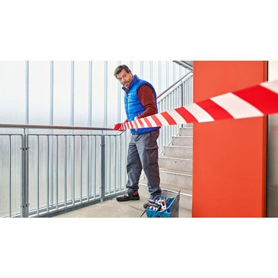 Tape tesa® SIGNAL, 80 mm, red/white, L-100 m Tape tesa® SIGNAL, 80 mm, red/white, L-100 m