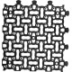 Mururest GardenPUZZLE II, 500x500x40 mm, must, UV