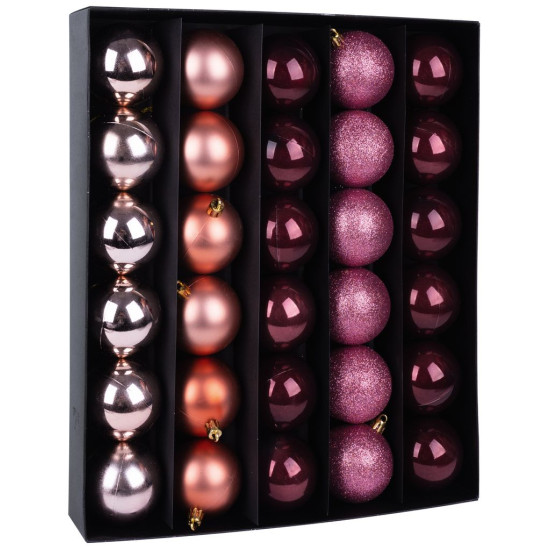 Kuuseehted MagicHome, 30 tk, 6 cm, vask-roosa värvi Kuuseehted MagicHome, 30 tk, 6 cm, vask-roosa värvi