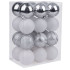Ball MagicHome, 24 pcs, 6 cm, white - silver, for Christmas tree