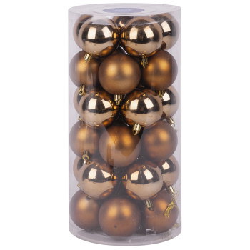 Ball MagicHome, 30 pcs, 6 cm, copper, for Christmas tree