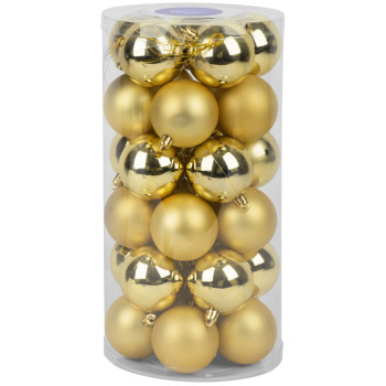 Ball MagicHome, 30 pcs, 6 cm, gold, for Christmas tree