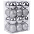 Ball MagicHome, 24 pcs, 6 cm, silver, for Christmas tree
