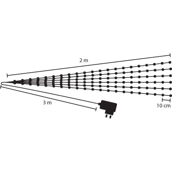 LED гирлянда MаgiсHome сhristmаs Twisted Stаrs, 180 микрозвезд, теплый белый , простое освещение