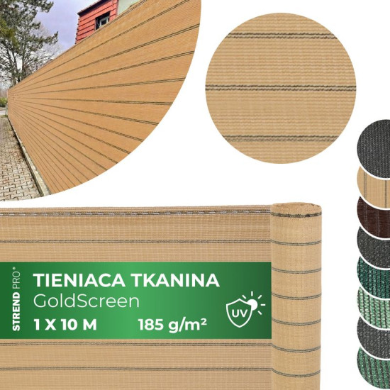 Varjutusvõrk GoldScreen WE 1,0x10 m, UV, 185 g/m2, beež Varjutusvõrk GoldScreen WE 1,0x10 m, UV, 185 g/m2, beež