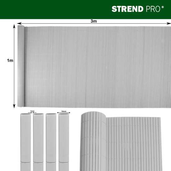 Fence Ence DF13, PVC 1000 mm, L-3 m, gray, 1300g / m2, UV Fence Ence DF13, PVC 1000 mm, L-3 m, gray, 1300g / m2, UV