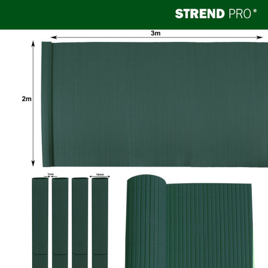 Fence Ence DF13, PVC 2000 mm, L-3 m, green, 1300g / m2, UV