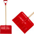 Snow shovel BOBAS, 285x210x850 mm, PVC, for kids, with wooden handle D