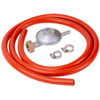 Газовый регулятор со шлангом 2 м и хомутами 2 шт. с31/UK8mm/EN12864