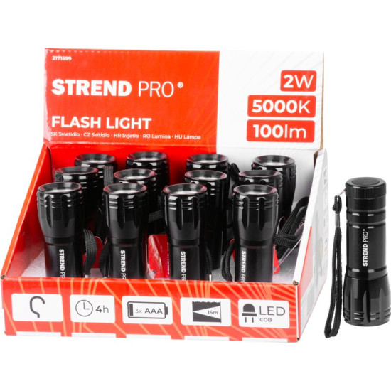 Taskulamp COB 100 lm, Alu, 3xAAA, 12 tk Taskulamp COB 100 lm, Alu, 3xAAA, 12 tk