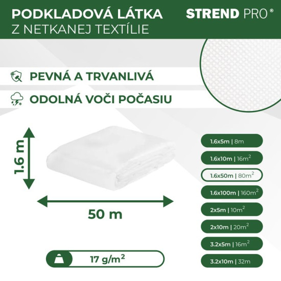 Текстиль Garden B4404 1,6х50 м, флизелин, 17 г/м, белый, рулон