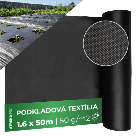 Textile Garden B4407 1,6x100 m, lausriie, 50 g/m, must rull Textile Garden B4407 1,6x100 m, lausriie, 50 g/m, must rull
