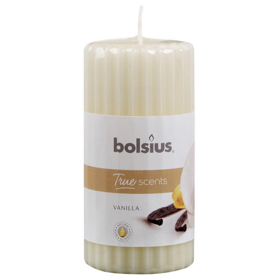 Bolsius Pillar True Scents küünal 120/60 mm, silindriline, aromaatne, vanilje Bolsius Pillar True Scents küünal 120/60 mm, silindriline, aromaatne, vanilje