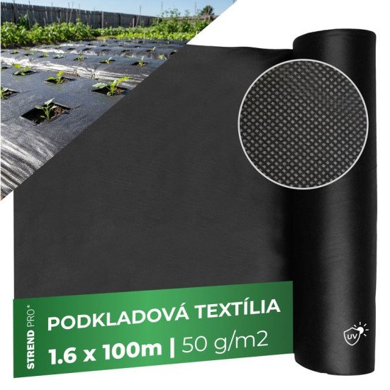 Textile Garden B4407 1,6x100 m, lausriie, 50 g/m, must rull Textile Garden B4407 1,6x100 m, lausriie, 50 g/m, must rull