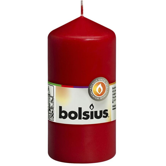 Küünal Bolsius Pillar 120/60 mm, silindriline, punane