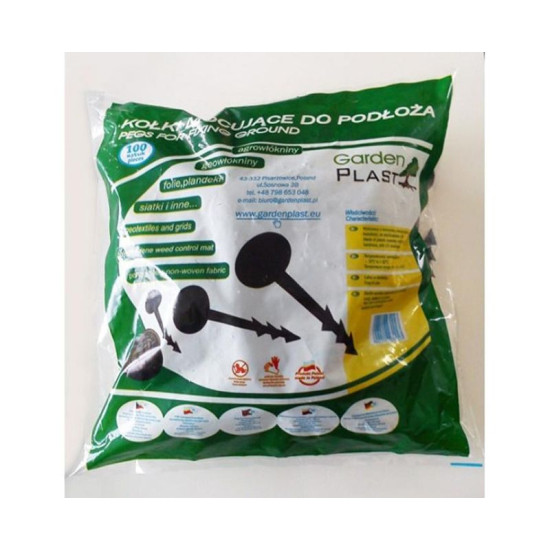Maandustipp GardenPEG 100/25 mm, plastikots kinnitamiseks, pak. 50 tk Maandustipp GardenPEG 100/25 mm, plastikots kinnitamiseks, pak. 50 tk