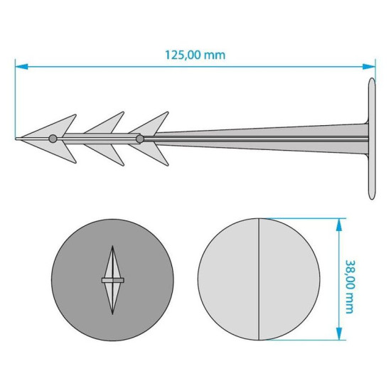 Maandustipp GardenPEG 100/25 mm, plastikots kinnitamiseks, pak. 50 tk Maandustipp GardenPEG 100/25 mm, plastikots kinnitamiseks, pak. 50 tk