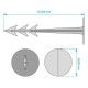 Maandustipp GardenPEG 100/25 mm, plastikots kinnitamiseks, pak. 50 tk Maandustipp GardenPEG 100/25 mm, plastikots kinnitamiseks, pak. 50 tk