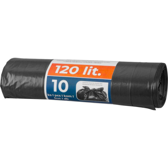 Sacks ROLO LDPE 070x110x0,100 cm, black, 15 pcs, 120 lit. Sacks ROLO LDPE 070x110x0,100 cm, black, 15 pcs, 120 lit.