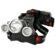 Налобный фонарь Strend Pro Headlight H931, T6+2 XPE LED, 300 лм, 1200 мАч, зарядка через USB Налобный фонарь Strend Pro Headlight H931, T6+2 XPE LED, 300 лм, 1200 мАч, зарядка через USB