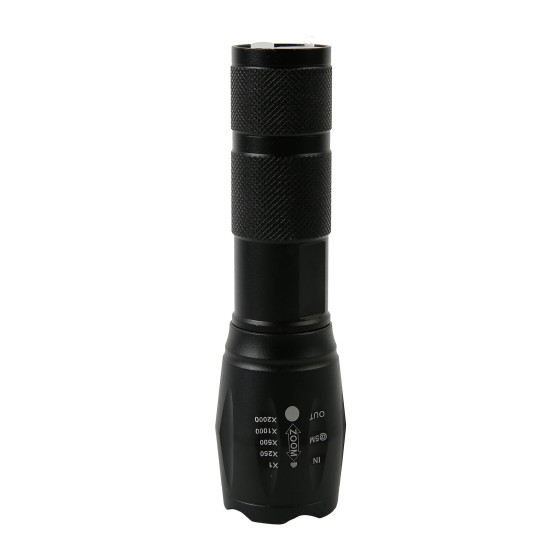 Strend Pro taskulamp FL001, T6 150 lm, AluBody, ZOOM, 2200 mAh, toitepank, USB laadimine