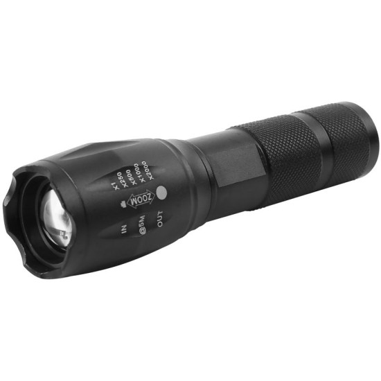 Strend Pro taskulamp FL001, T6 150 lm, AluBody, ZOOM, 2200 mAh, toitepank, USB laadimine