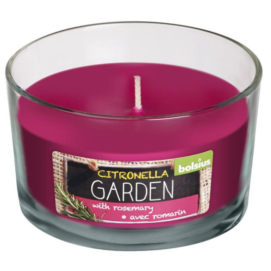 Candle bolsius Glass 62/106 mm, citronella, rosemary Candle bolsius Glass 62/106 mm, citronella, rosemary
