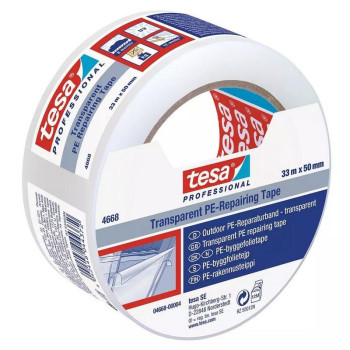 tesa® PRO tape, repair, PE, transparent, 50 mm, L-33 m
