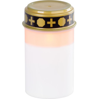 Candle MagicHome TG-10, with LED candle, for the grave, white, 12 cm, (part of the package 2xAA)
