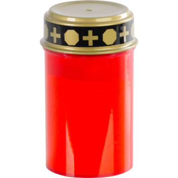 Candle MagicHome TG-10, with LED candle, for the grave, red, 12 cm, (part of the package 2xAA)