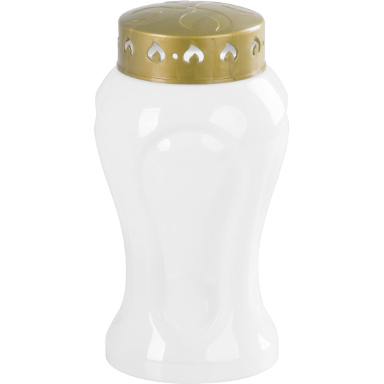 Candle MagicHome TG-26, with LED candle, for the grave, white, 10x17 cm, (part of the package 2xAA)