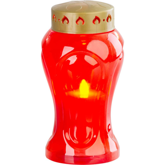 Candle MagicHome TG-26, with LED candle, for the grave, red, 17 cm, (part of the package 2xAA) Candle MagicHome TG-26, with LED candle, for the grave, red, 17 cm, (part of the package 2xAA)