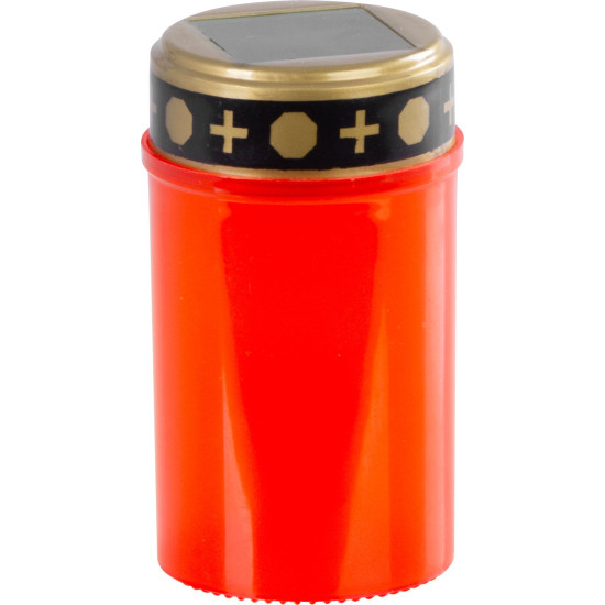 MagicHome TG-62 lamp, with LED candle, for the grave, red, solar charging