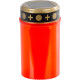MagicHome TG-62 lamp, with LED candle, for the grave, red, solar charging