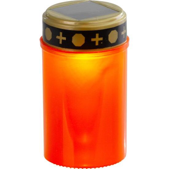 MagicHome TG-62 lamp, with LED candle, for the grave, red, solar charging