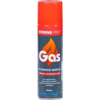 Gas cartridge 250ml 139gr, propan - butan