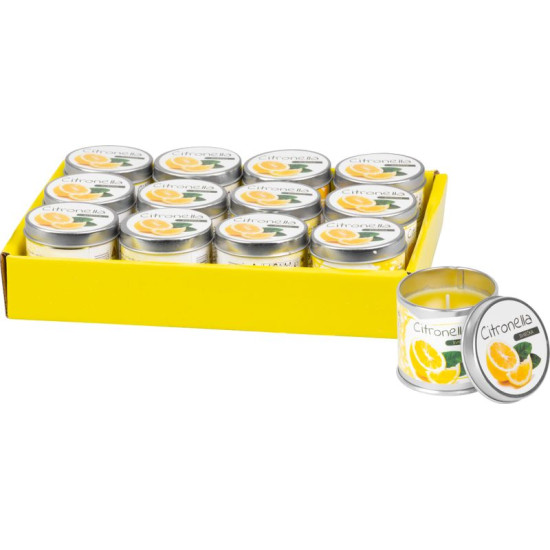 Candle Citronella, 50 g, 55x55 mm, Sellbox 12 pcs Candle Citronella, 50 g, 55x55 mm, Sellbox 12 pcs