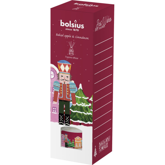 Diffuser Bolsius Nutcracker, Christmas, get cozy (baked apple and cinnamon), 30 ml Diffuser Bolsius Nutcracker, Christmas, get cozy (baked apple and cinnamon), 30 ml