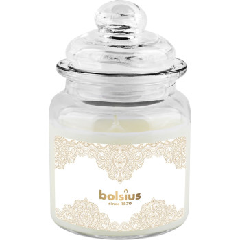 Candle Bolsius Gold lace, Big Jar, Christmas, vanilla, 32 hours, 79x129 mm