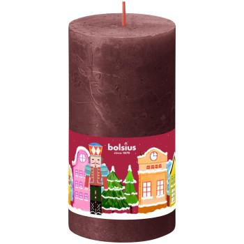 Candle Bolsius Nutcracker, cylinder, Christmas, 54 hours, 68x130 mm