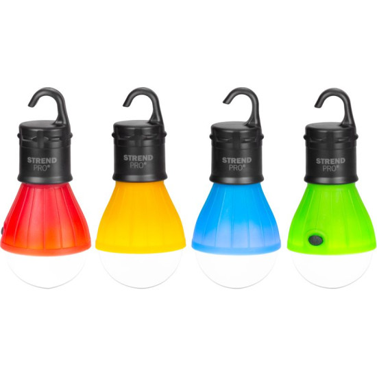 Strend Pro Camping lamp C748, camping lamp, bulb shape, 3xAAA, mix of colors, Sellbox 12 pcs Strend Pro Camping lamp C748, camping lamp, bulb shape, 3xAAA, mix of colors, Sellbox 12 pcs