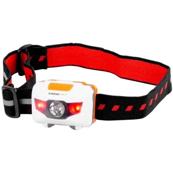 Налобный фонарь Strend Pro Headlight HEM-003, LED+redLED, 60 лм, 3xAAA