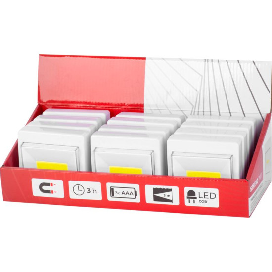 Lamp Strend Pro Switchlight C1062, 3W COB 100 lm, 3xAAA, switch, Sellbox 12 pcs Lamp Strend Pro Switchlight C1062, 3W COB 100 lm, 3xAAA, switch, Sellbox 12 pcs