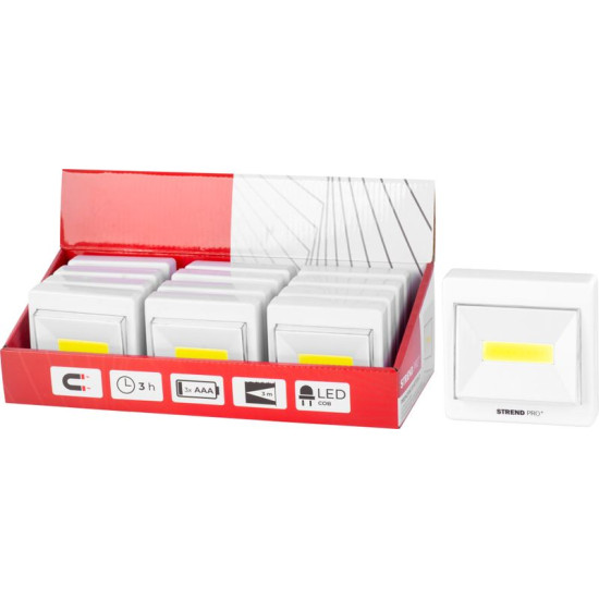 Lamp Strend Pro Switchlight C1062, 3W COB 100 lm, 3xAAA, switch, Sellbox 12 pcs Lamp Strend Pro Switchlight C1062, 3W COB 100 lm, 3xAAA, switch, Sellbox 12 pcs