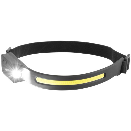 Налобный фонарь Strend Pro Headlight H4034, LED+XPE, 200 лм, 1200 мАч, зарядка USB, датчик движения