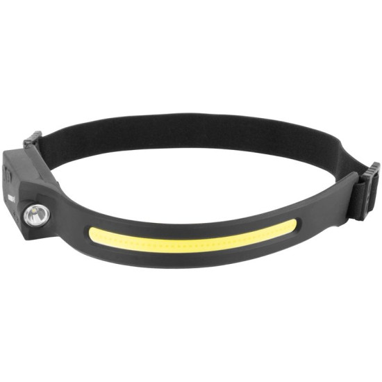 Налобный фонарь Strend Pro Headlight H4034, LED+XPE, 200 лм, 1200 мАч, зарядка USB, датчик движения